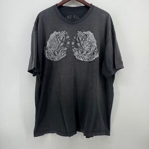 187 Inc Avenue Mens T-Shirt XXL Gray Praying Hands Graphic One Eight Seven Y2K